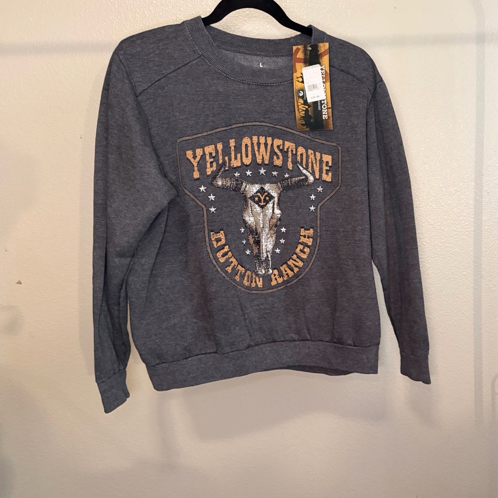 Yellowstone Dutton Ranch Gray Sweater